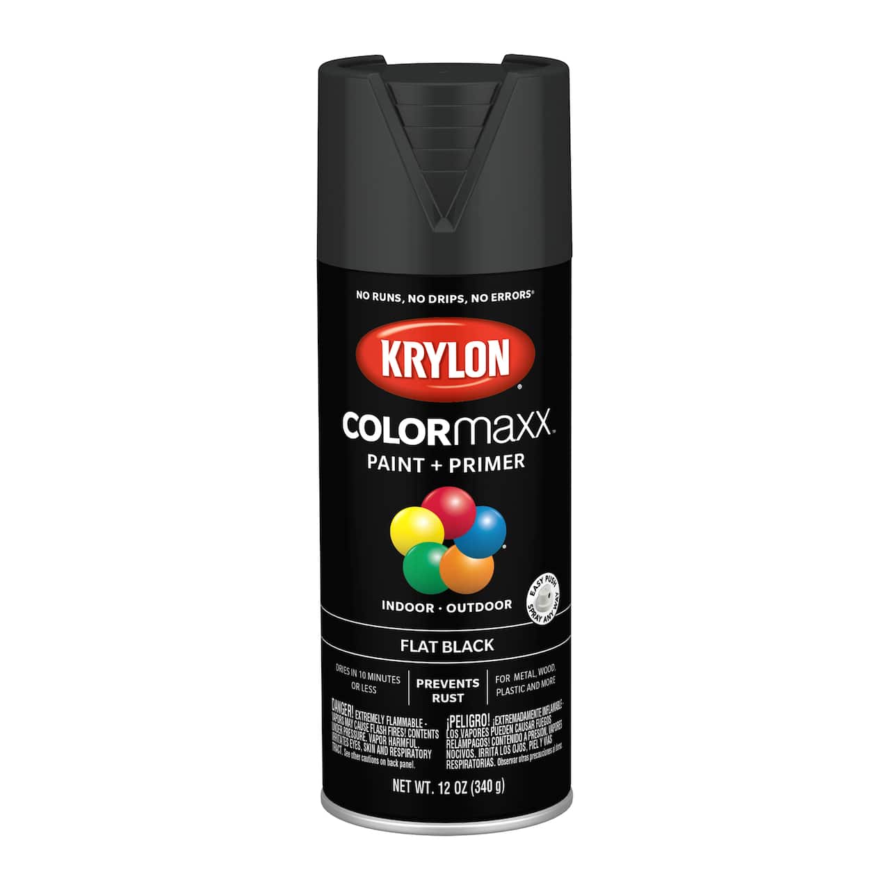 Krylon&#xAE; COLORmaxx&#x2122; Paint &#x26; Primer, Flat Black